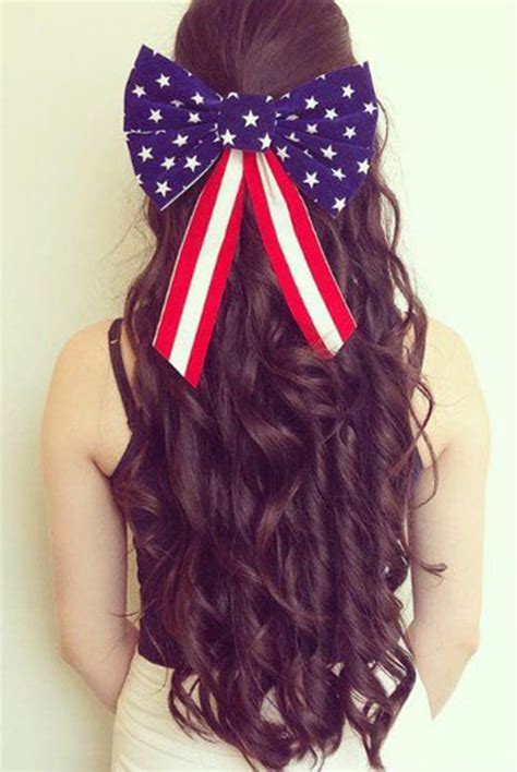Pin By Cute Marina On Fourth Of July Hair Patriotic Hairstyles