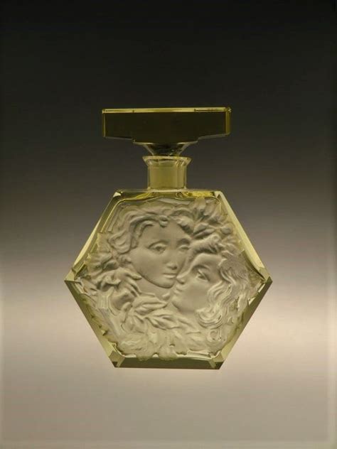 1930s Art Deco Czech Citrine Perfume Bottle By Rudolf Hlousek Perfume