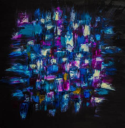 Oil Painting Abstraction On A Black Background Background Texture