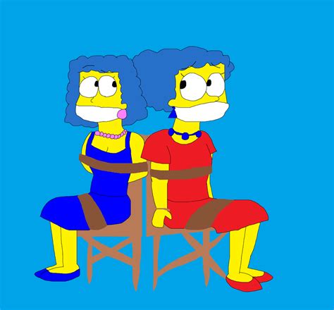 The Simpsons Patty And Selma Bounded Gagged By Txtoonguy1037 On Deviantart