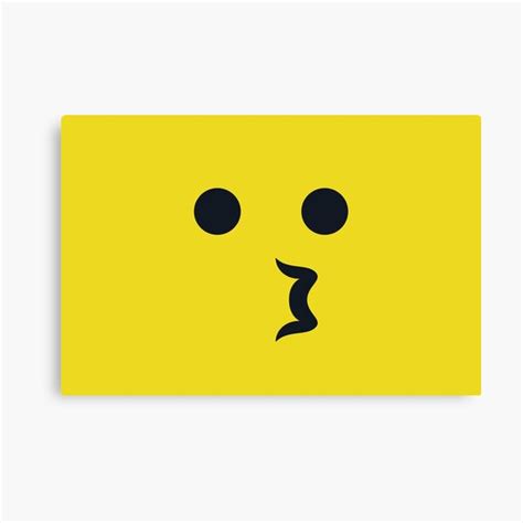 Whistling Kiss Face Smiley Emoticon Blow A Kiss Romantic Kissy Emoji Canvas Print For