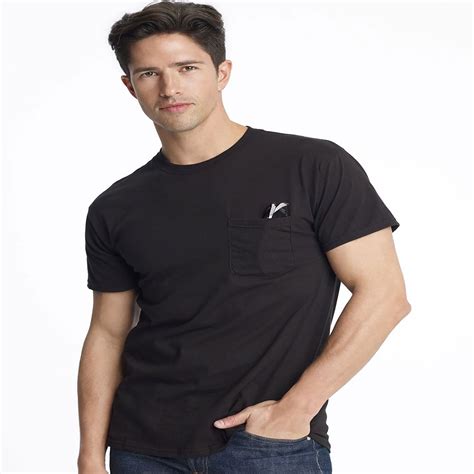 Hanes Mens Perfect Fit Pocket T Shirt Style 2176