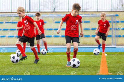 Soccer Training For Kids Stock Image Image Of Soccer 147929439