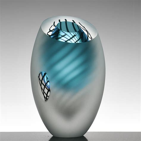 Handblown Glass Art Vases I Dizzy Spiral By Charlie Macpherson