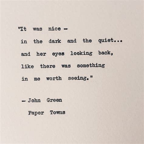 Paper Towns Typewriter Quote John Green Love Quote Wall