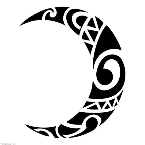 Maori Moon Tattoo Picture 317 Tribal Moon Tattoo Moon Tattoo