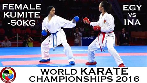 Bronze Medal Female Kumite 50kg Sayed Egy Vs Srunita Ina 2016 World Karate Championships