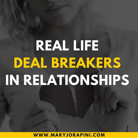 Real Life Deal Breakers In Relationships