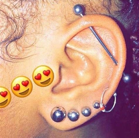 Pin By Itzlailaa🦋 On Piercings And Tattoos Ear Piercings Industrial Pretty Ear Piercings