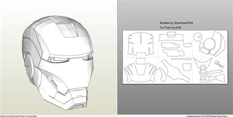 Papercraft Pdo File Template For Iron Man Mark 4 6 Full Armor