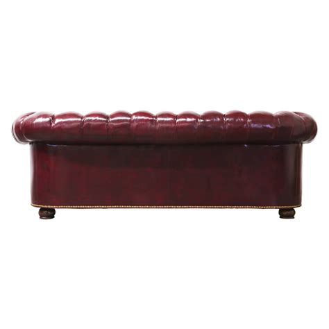 Vintage Burgundy Leather Chesterfield Sofa At 1stdibs Chesterfield