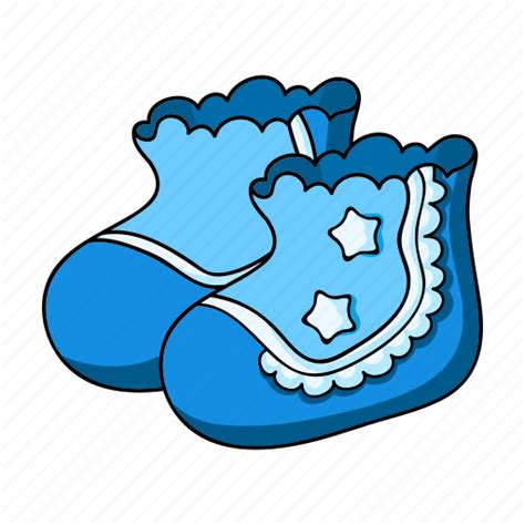 Blue Baby Booties Clipart