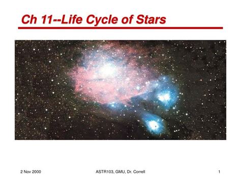 Ppt Ch 11 Life Cycle Of Stars Powerpoint Presentation Free Download