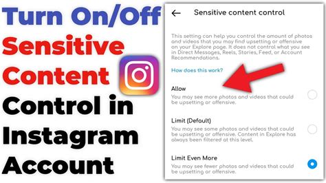 Turn Onoff Sensitive Content Control In Instagram Account 2022