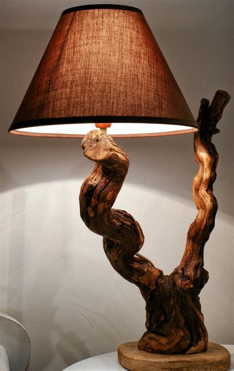 Driftwood Lamp Sculpture Natural Design Driftwood