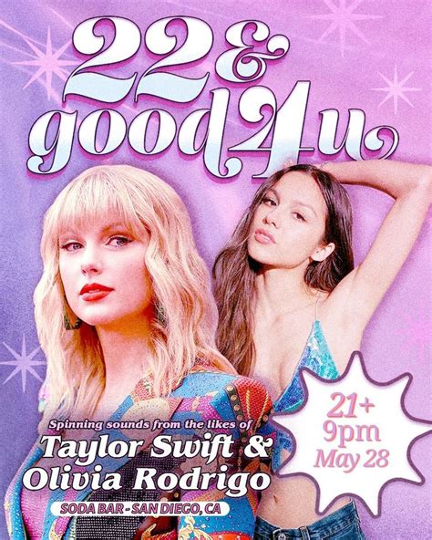 22 And Good 4 U Taylor Swift Vs Olivia Rodrigo Night San Diego