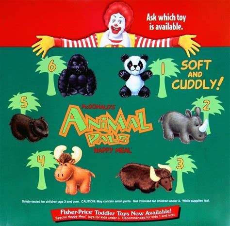 Mcdonalds Happy Meal Toys 1997 Endangered Animal Pals Kids Time