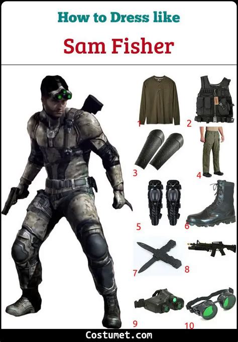 Sam Fisher Splinter Cell Costume For Cosplay And Halloween 2023