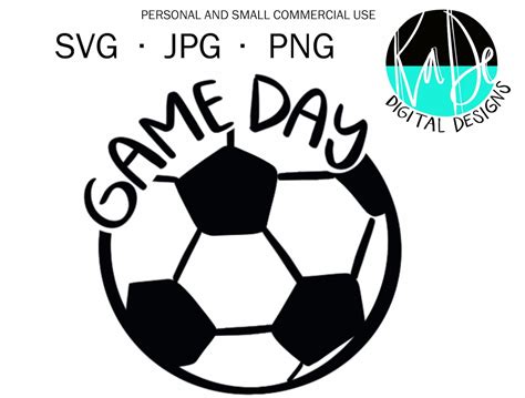 Game Day Soccer Svg Png  Digital File Hand Etsy