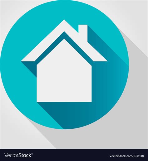 Home Icon Flat Design Royalty Free Vector Image