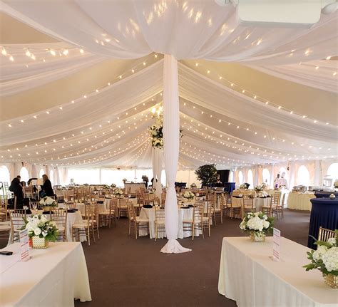 Tent Draping With Bistro Lights In A Stake And Pole Tent Diyevent Diy