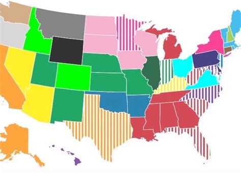 Map Of Every Us States Favorite State