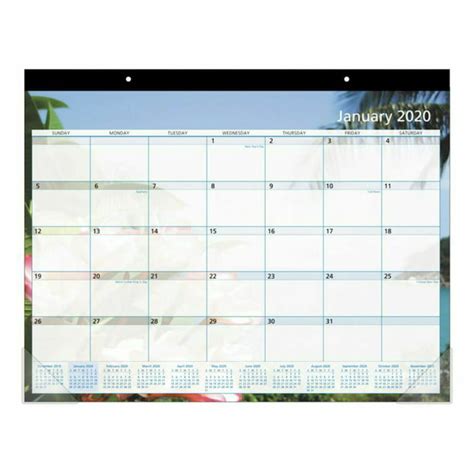 Office Depot Brand Monthly Desk Pad Calendar 22x17 Paradise 2020
