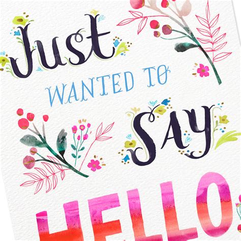 Flowers Just Wanted To Say Hello Card Greeting Cards Hallmark
