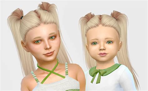 Leahlillith Bling Pushed Back By Fabienne Toddler Hair Sims 4 Sims