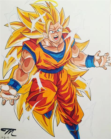 Phy Ssj3 Goku Copic Drawing Fan Art Copic Drawings Drawings Art