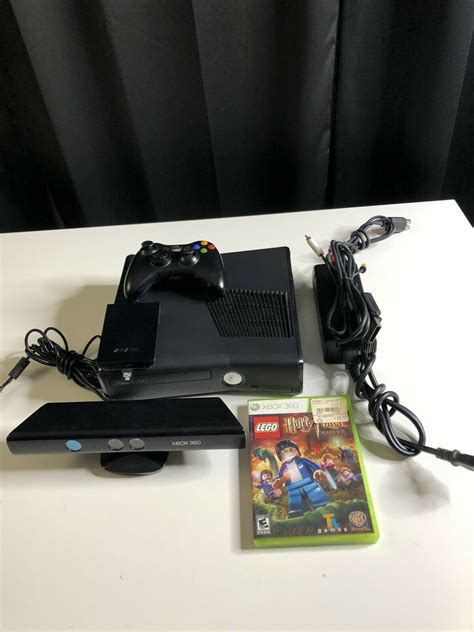 Microsoft Xbox 360 S Slim Black Console Kinect Bundle