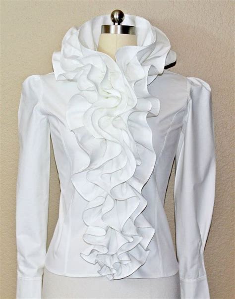 custom ruffle blouse with a sophisticated and classy edge the ruffle blouse can be worn as a