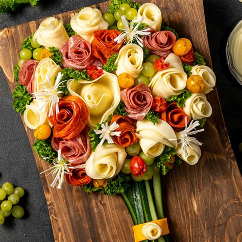 Floral Cheese Meat Board Campestre Al Gov Br