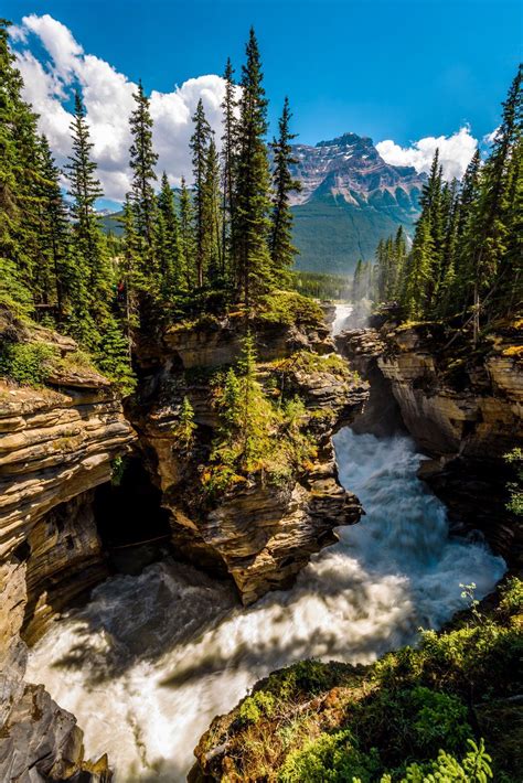 Athabasca Falls Alberta Canada Athabasca Falls In Jasper National