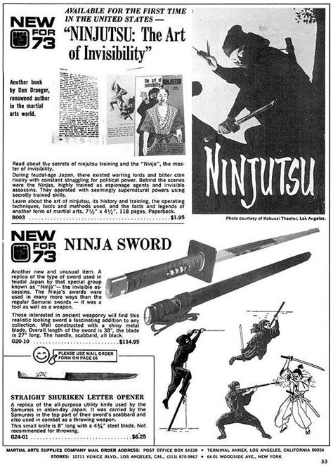 80s Martial Arts Supply Ads Vintage Ninja Ninja Art Martial Arts