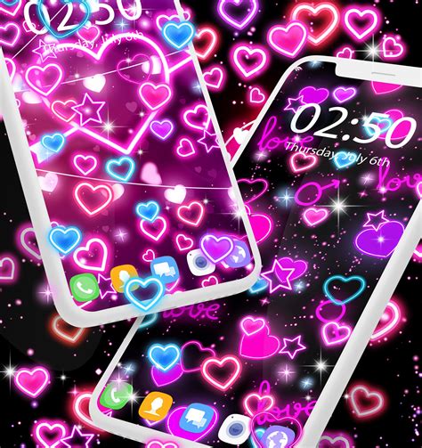 Bright Neon Heart Wallpapers Top Free Bright Neon Heart Backgrounds Wallpaperaccess