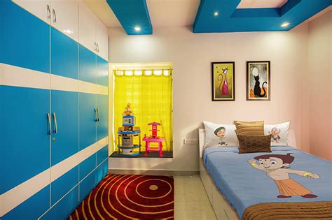 Don't be afraid to play with whimsical themes, bright colors and bold styles. 2BHK Interior Design Electronic City, Bangalore | Decorpot ...