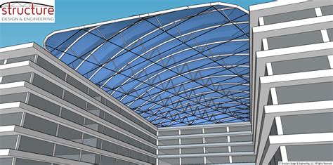 Structure Design And Engineering Atrium Etfe Cusion Roof Structure