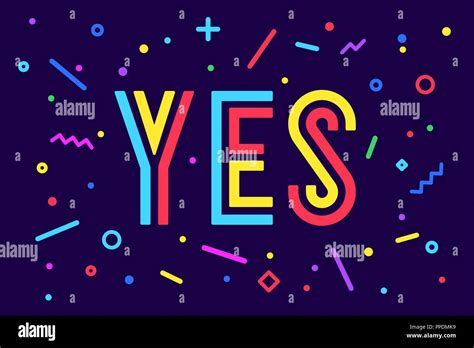 Banner Yes Speech Bubble Poster And Sticker Stock Vector Image And Art Alamy