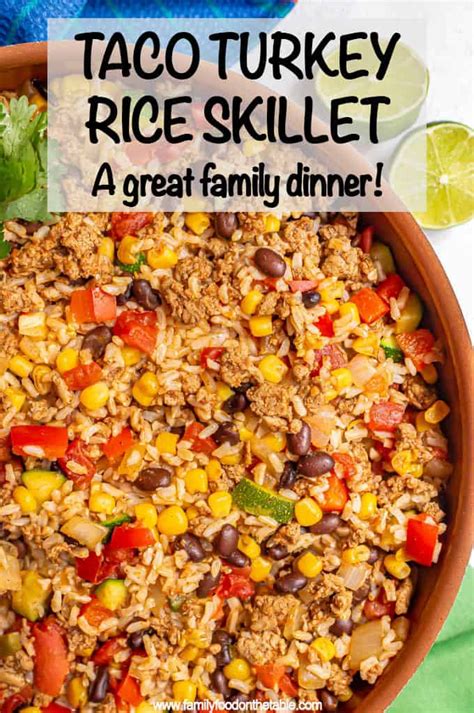 Turkey Taco Rice Skillet Recipe Ground Turkey Recipes Healthy
