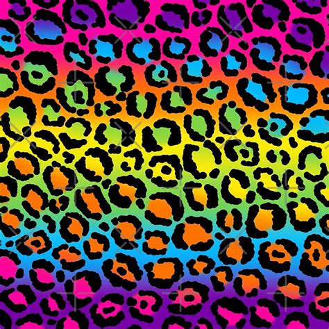 1997 Neon Rainbow Leopard Print Lisa Frank Posters By