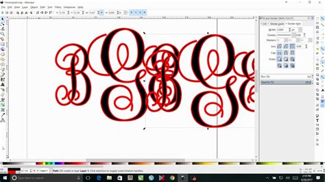 How To Design A Monogram In Inkscape Youtube
