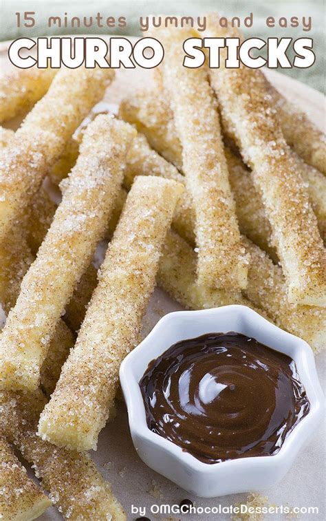 Churros are a portable fried dough pastry normally topped with cinnamon sugar. 15 Minutes Churro Sticks (video) | Chocolate Dessert ...