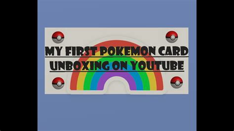 My First Pokemon Card Unboxing On My Channel Youtube