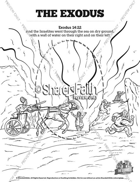 The Exodus Story Sunday School Coloring Pages Sharefaith Kids