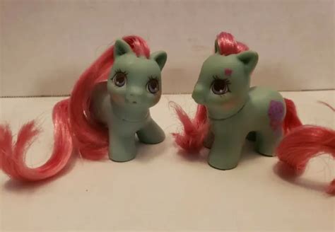 Vintage My Little Pony G1 Teeny Pony Twins Rattles And Tattles 1990