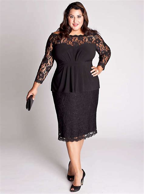 Black Lace Plus Size Cocktail Dresses From The Darius Collection