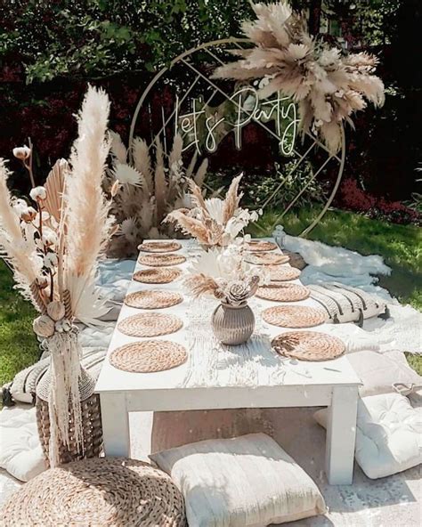 event styling by decor and fiesta backyard dinner party boho garden party boho birthday party