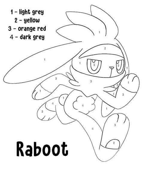 Pokemon Color By Number Coloring Pages Free Printable Coloring Pages
