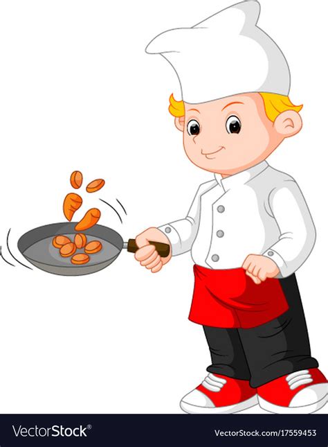 Tv chefs cartoon 5 of 45. Picture Of Cartoon Chef Outline : Chef cooking Royalty Free Vector Image - VectorStock - Many ...